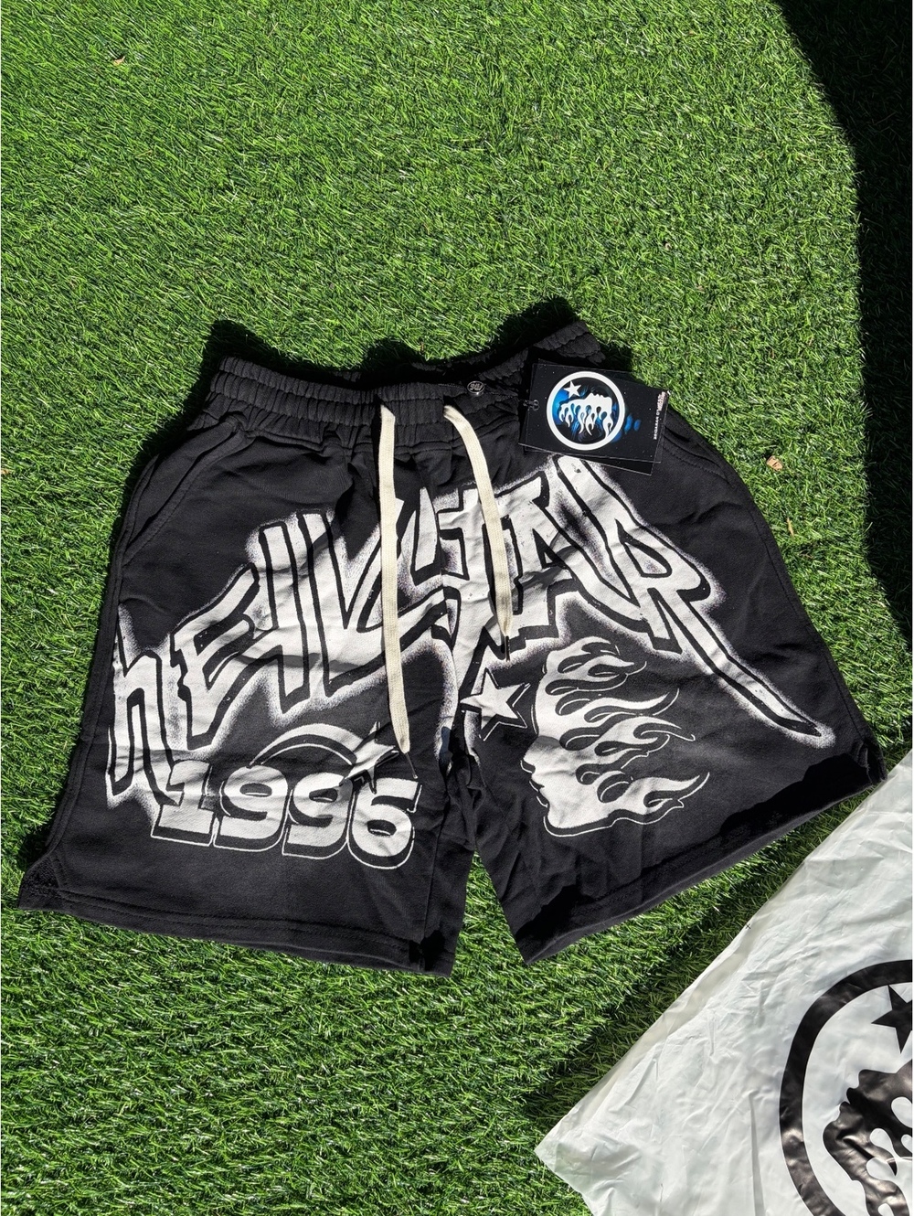 Black And White HellStar Shorts